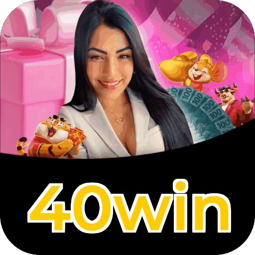 Interface do aplicativo 40win mostrando jogos disponíveis no iOS e Android
